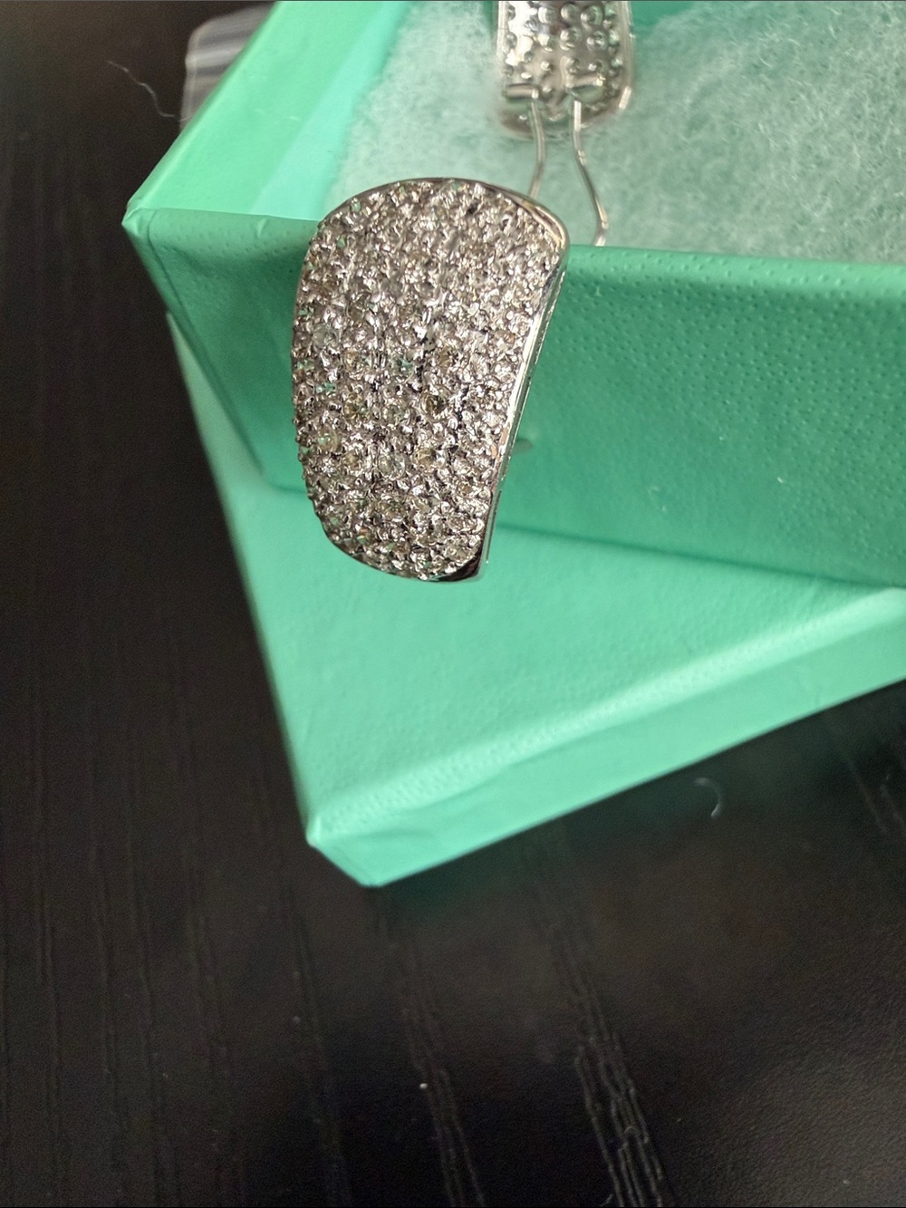 14K Natural Pave Diamond Earrings